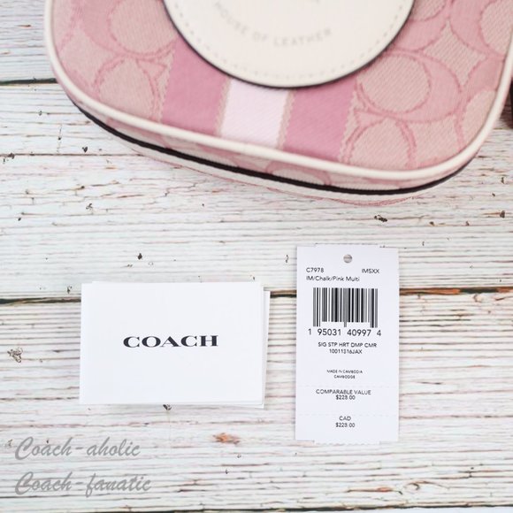 NWT Coach C7978 Mini Dempsey Camera Bag In Signature Jacquard With Coach Patch - Picture 12 of 12